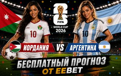 Бесплатный прогноз на Иордания - Аргентина. ЧМ 2026. Группа J.