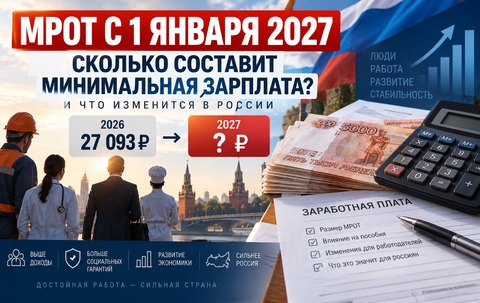 МРОТ с 1 января 2027 года: сколько составит минимальная зарплата и что изменится в России