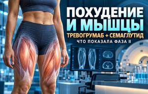 Тревогрумаб с семаглутидом: насколько препарат помог сохранить мышцы при похудении
