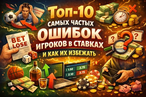 Топ-10 самых частых ошибок игроков в ставках и как их избежать.