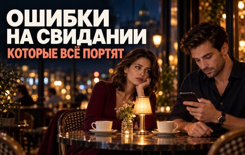Ошибки на свидании, которые всё портят: 12 ситуаций, после которых не хочется второй встречи