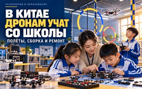 В Китае детей учат управлять дронами с начальной школы: как устроены занятия и что за ними стоит