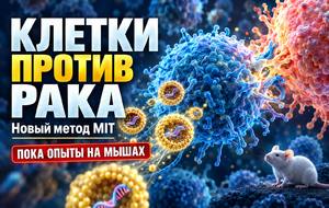 Наночастицы превращают иммунные клетки в оружие против опухоли: что разработали ученые MIT