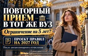 Отчисленным студентам могут закрыть повторное поступление в тот же вуз на пять лет: кого касается проект