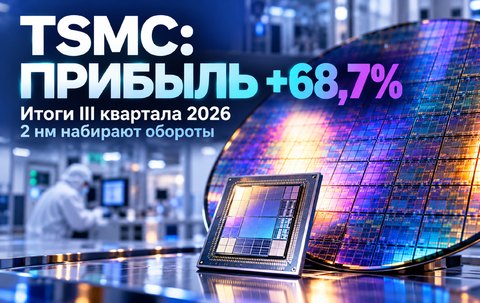 Прибыль TSMC выросла на 68,7%: что новый отчет говорит о рынке чипов и переходе на 2 нм