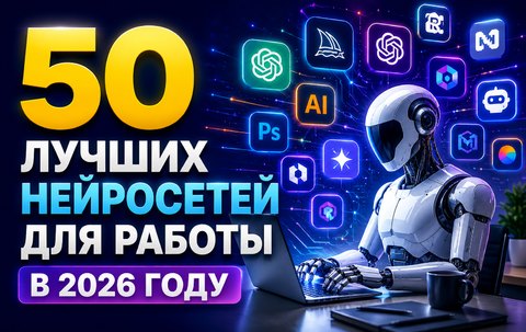50 лучших нейросетей для работы в 2026 году: полный обзор ИИ-сервисов для бизнеса, учебы и заработка.